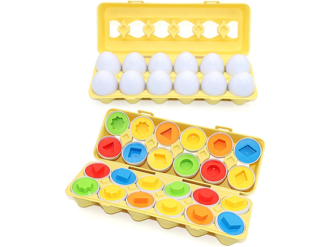 Ovos Coloridos Em Formato De Formas - Brinquedo Educativo Para
