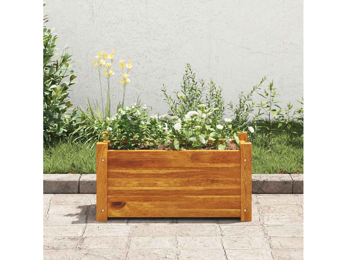 Vidaxl Canteiro Elevado De Jardim 50x25x25 Cm Madeira De Acácia