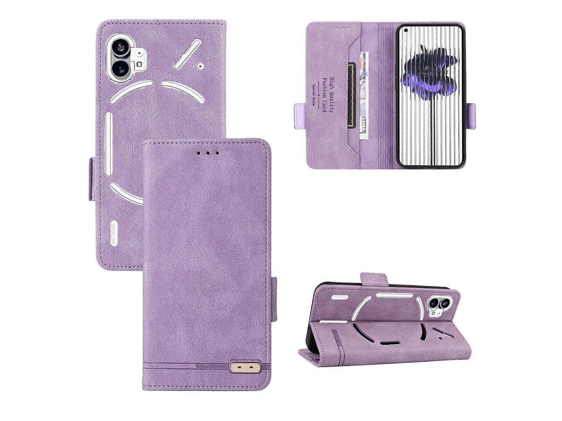 Capa De Couro Flip Com Fecho Magnético Para Celular For Nothing Phone 1