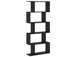 Estante Para Livros | Gabinete De Livros | Estante Carvalho Preto 70 X 24 X 161 Cm