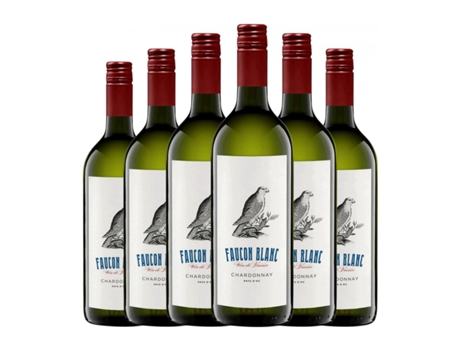 Vinho branco FAUCON Faucon. Blanc Chardonnay Vin de Pays d'Oc (1 L - 6 Unidades)