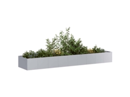 Vidaxl Planter 360x80x40 Cm Aço Galvanizado