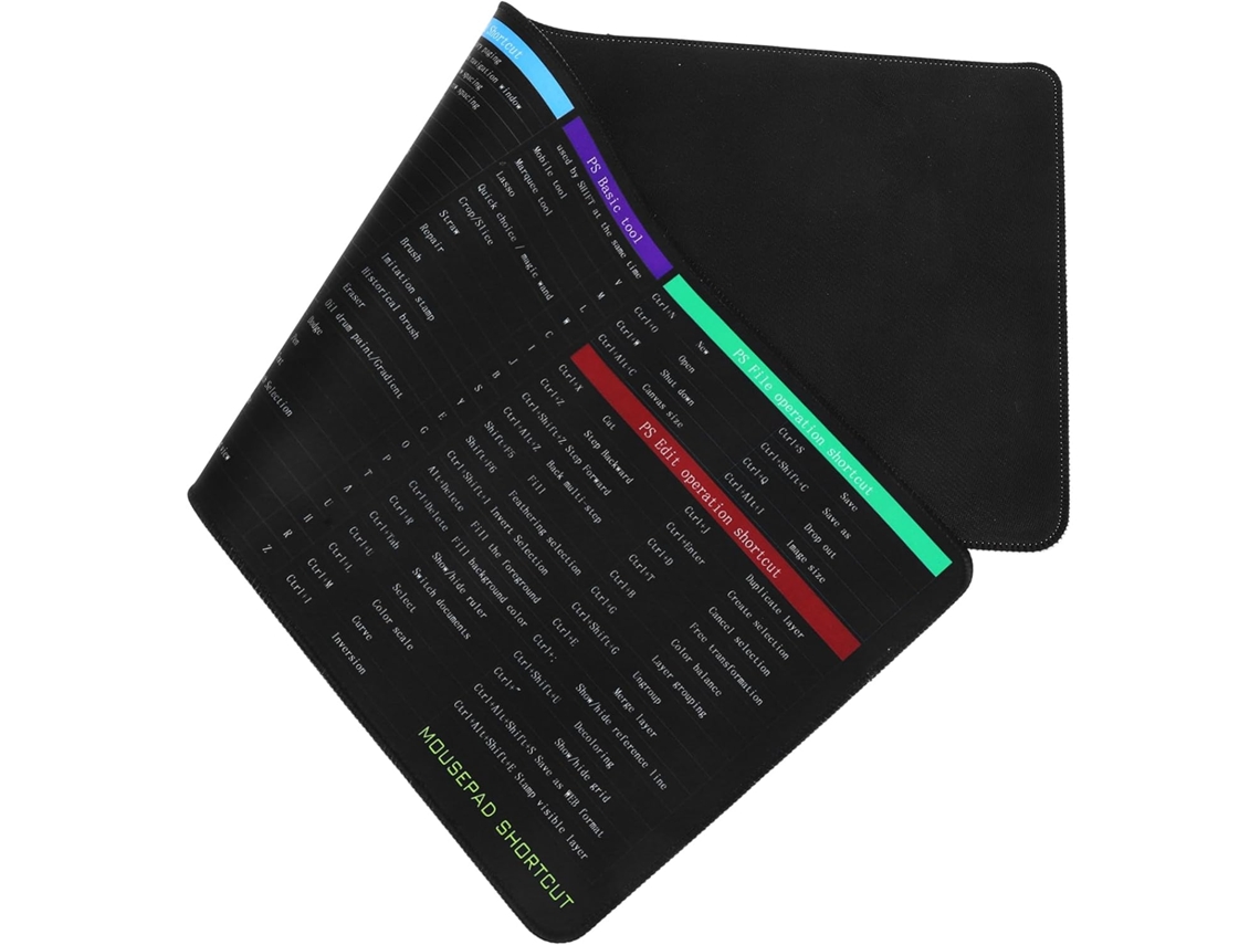 Mousepad De Mesa Grande, Grosso, Em Borracha E Tecido