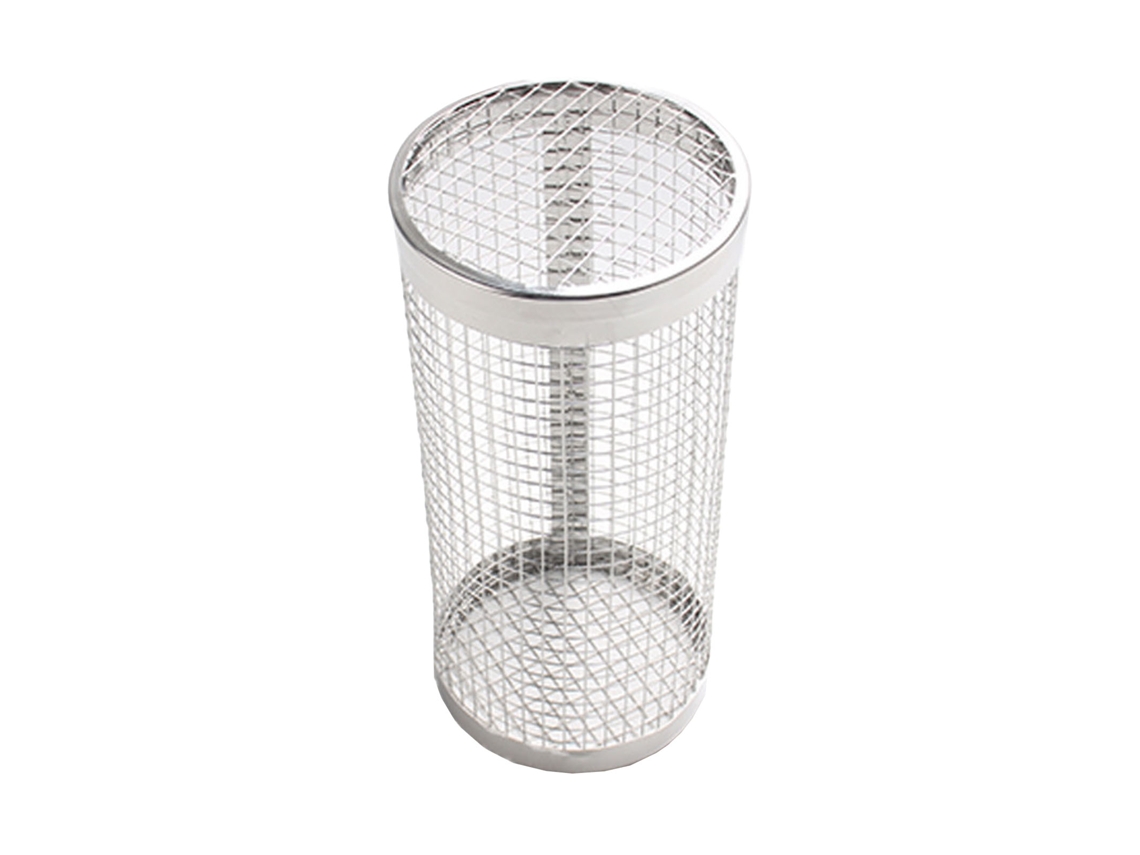 Cesta de Churrasco Redonda Inox Pequena 20x9.4cm