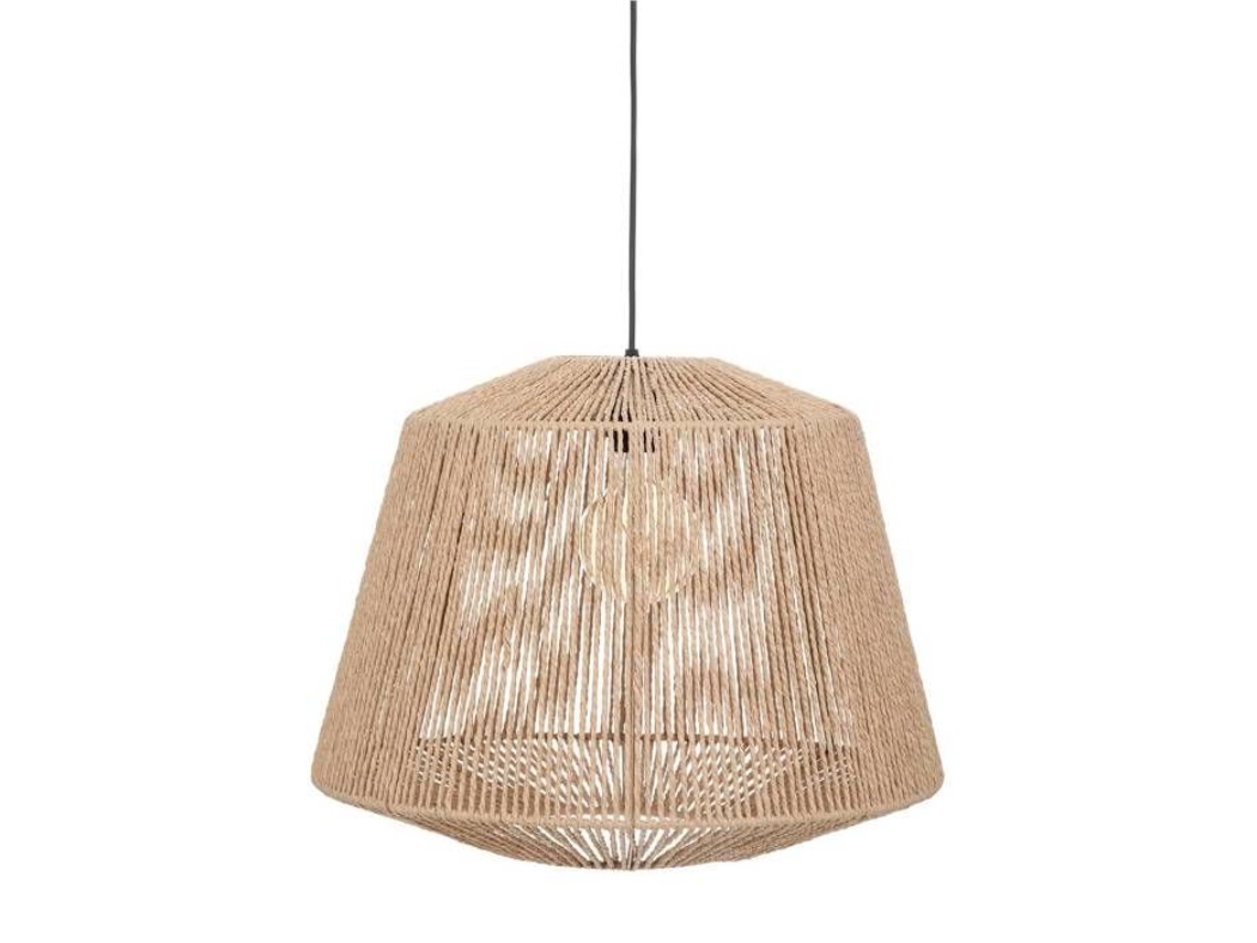 Suspensão De Luminária Atmosphera Cordão Bege D 48 Cm E27 Altura Ajustável
