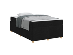 Estrutura da Cama com Colchão Preto Tecido MAISON EXCLUSIVE 120x190 cm