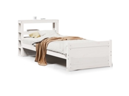 Estrutura Cama com Cabeceira Sem Colchão Branco MAISON EXCLUSIVE 90x190 cm