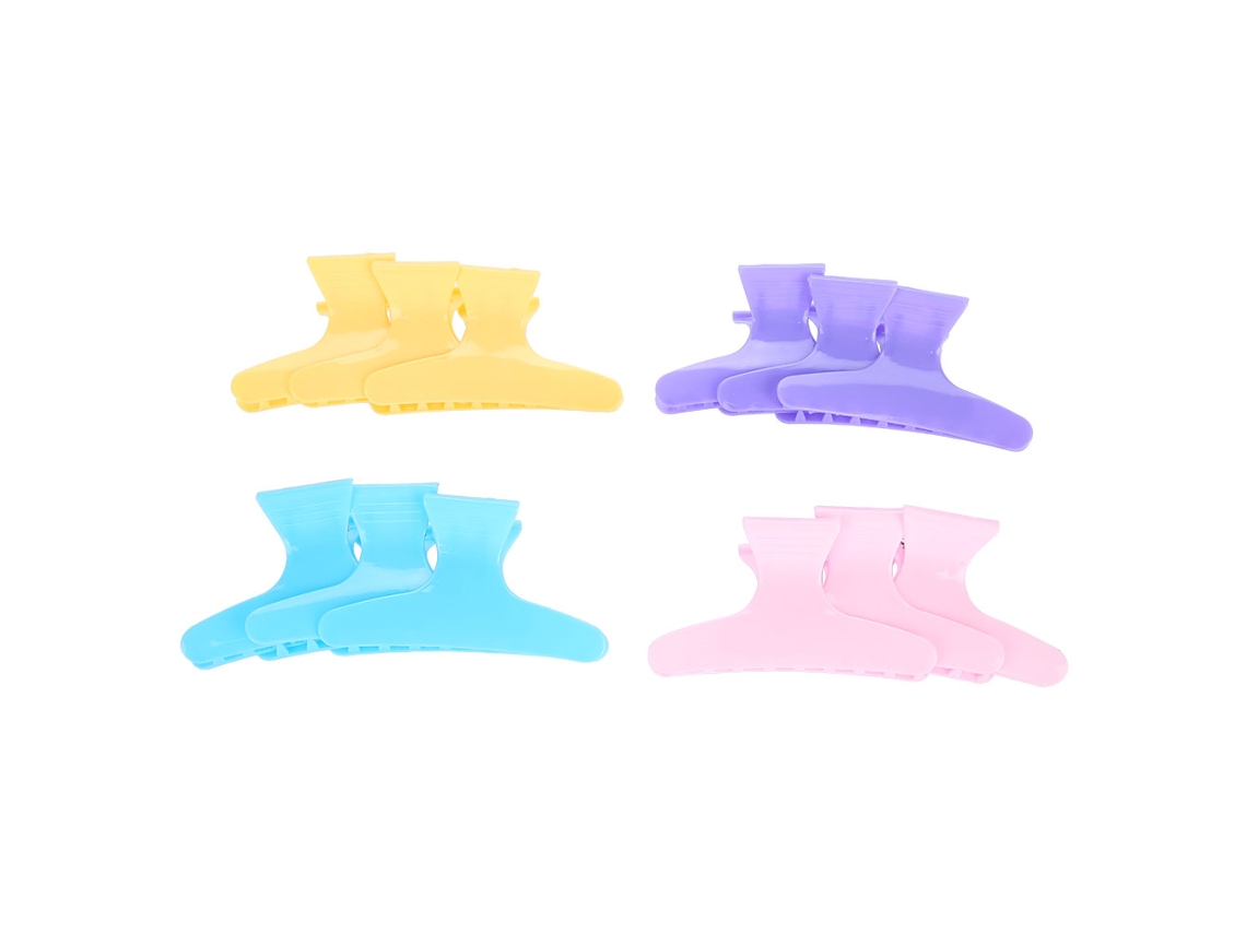 2026 12 Peças/conjunto Pinças de Cabelo Clips Clamps Unhas de Cabelo Ferramenta de Cabeleireiro para Mulheres Cores