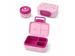 Lancheira Bento Czhhmart 43oz Com Pote De Sopa Em Aço Inoxidável 13oz, Portátil Para Estudantes Unicórnio