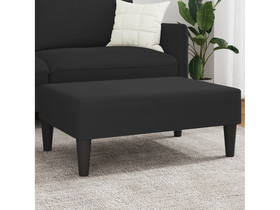 Vidaxl Apoio De Pés 77x55x31 Cm Veludo Preto