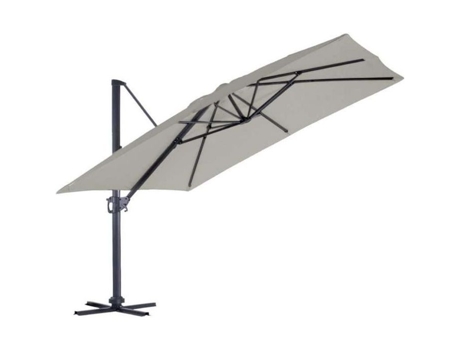 Parasol Ozalide Luxeking Alumínio Mastro Deslocado 400x300 Cm Creme
