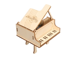 Caixa de Música em Formato Piano com Manivela AQUAFORGE para Experimentos Científicos (não especificado)