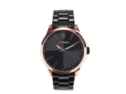 Reloj Hombre Curren 8322 Resistente Al Agua Acero Inoxidable Cuarzo Dial Negro