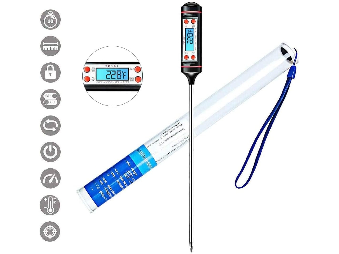 Termômetro Digital de Cozinha com Visor LCD AQUAFORGE
