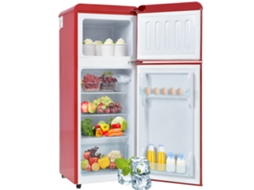 Refrigerador Retrô 92l Freezer 28l Prateleiras Vidro Led VELTRIX