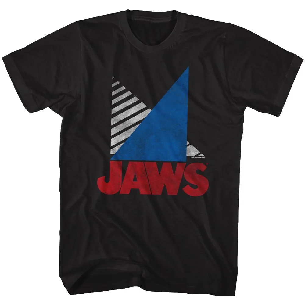 Rockinstone Jaws Movie Tri Black Adult T-shirt Size:l