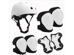 Kit Proteção de Crianças Capacete 7 em 1 ,tamanho:s Branco XIAOMOYU