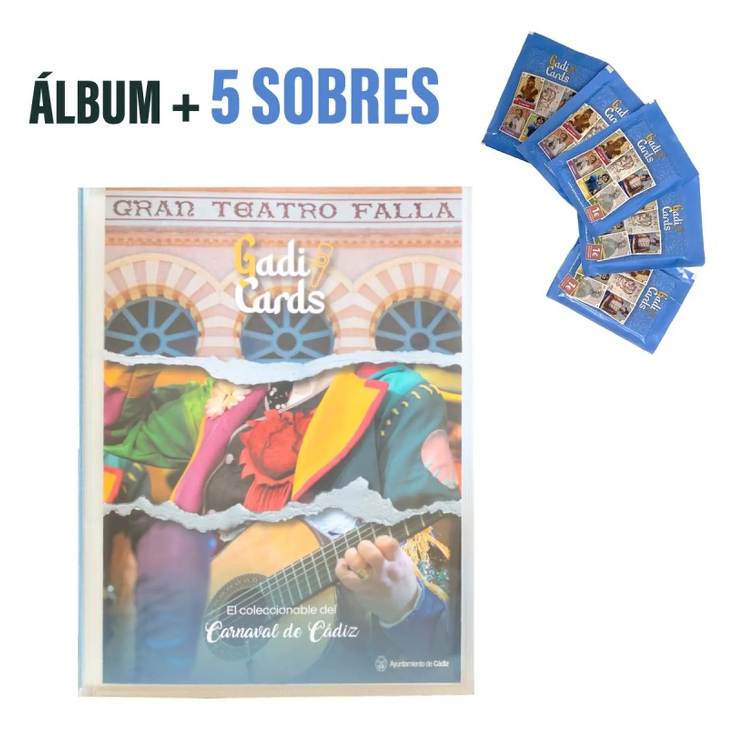Álbum mais cinco envelopes GadiCards Carnaval de Cádiz Holycards 30368