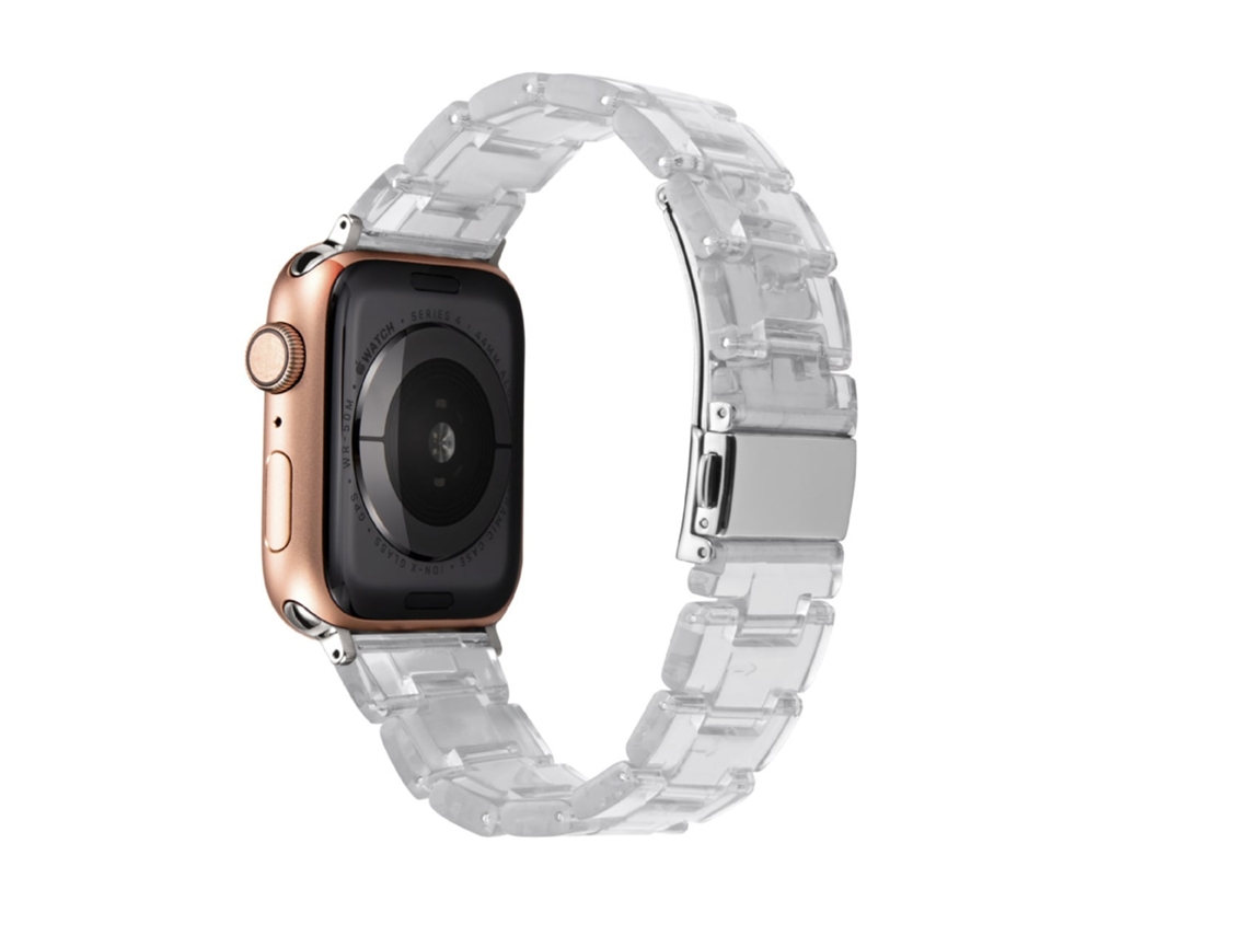 Pulseira Transparente de Resina Cerâmica Compatível com Apple, Samsung e Huawei GOKOCO