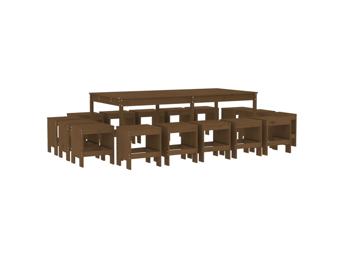 Garden Dining Set, Garden Dining Sets Vidaxl Marrom Madeira De Pinho (n/a)