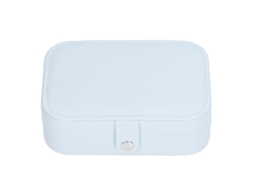 Caixa De Viagem Para Bijuteria Couro 16x11,5x5cm Azul