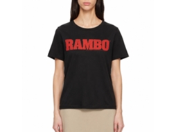 Rockinstone Rambo Movie Logo Black Adult T-shirt Size:xxl