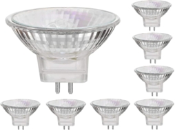 Lurelia Pack De 8 Lâmpadas Halógenas Mr11 Gu4 50w 12v, Regulável, Sem Cintilação