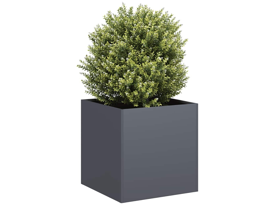 Vaso de Jardim HARLANV1 40x40x40 cm de aço laminado a frio antracite