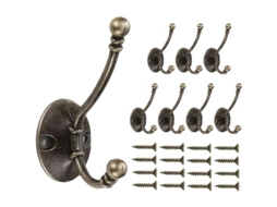 Ganchos de cortina de chuveiro, 12 piezas, Metal, Antióxido