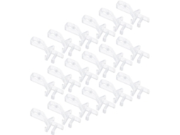 Vanzack 20-unidades De Clips Acessórios Versáteis Para Persianas Verticais Em Plástico Transparente Com Ângulo Ajustável