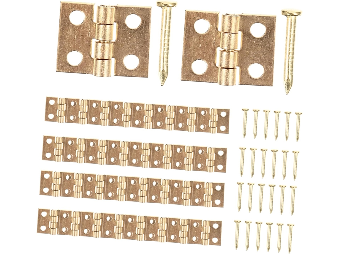 50 De Mini Latão Para Caixas Joias, Retrô Estojos Madeira Artesanato