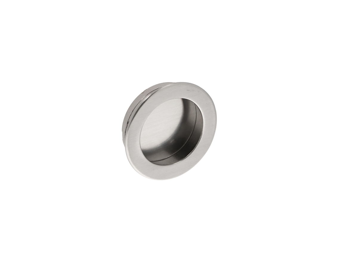 Pega Embutida em Zamac Diâmetro 50mm Níquel Acetinado Conjunto de 6 HARDWAREXCHANGE