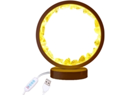 Luminária Noturna Led Em Formato De Coluna Cristal Pedra Cura Usb Para