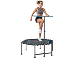 Trampoline Of Fitness 114 Cm. Cordes Élastiques. Poignée Adjustable 3 Positions. Trampoline D ' Exercice Silencieux. Blue