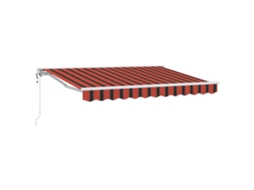 Toldo Retrátil Para Sol Vidaxl Laranja Tecido (250x200 Cm)