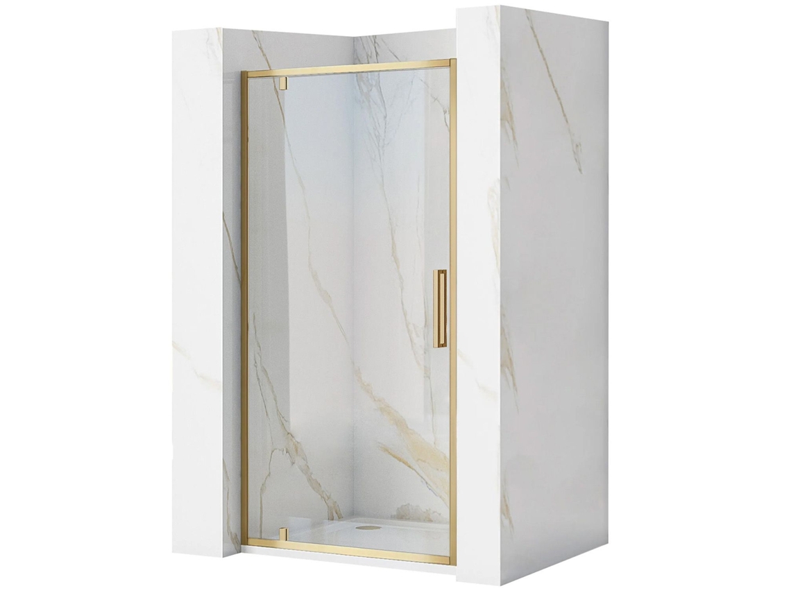 Porta De Chuveiro Rea Rapid Swing 1100 Brush Gold