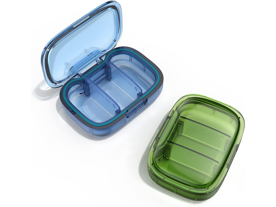 Porta, Comprimidos Pequeno Com Compartimentos, Recipiente À Prova De Umidade, Organizador De Comprimidos Para Viagem