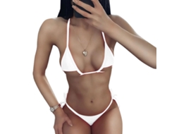 Traje de Banho Duas Peças Cinto Triangular Branco S