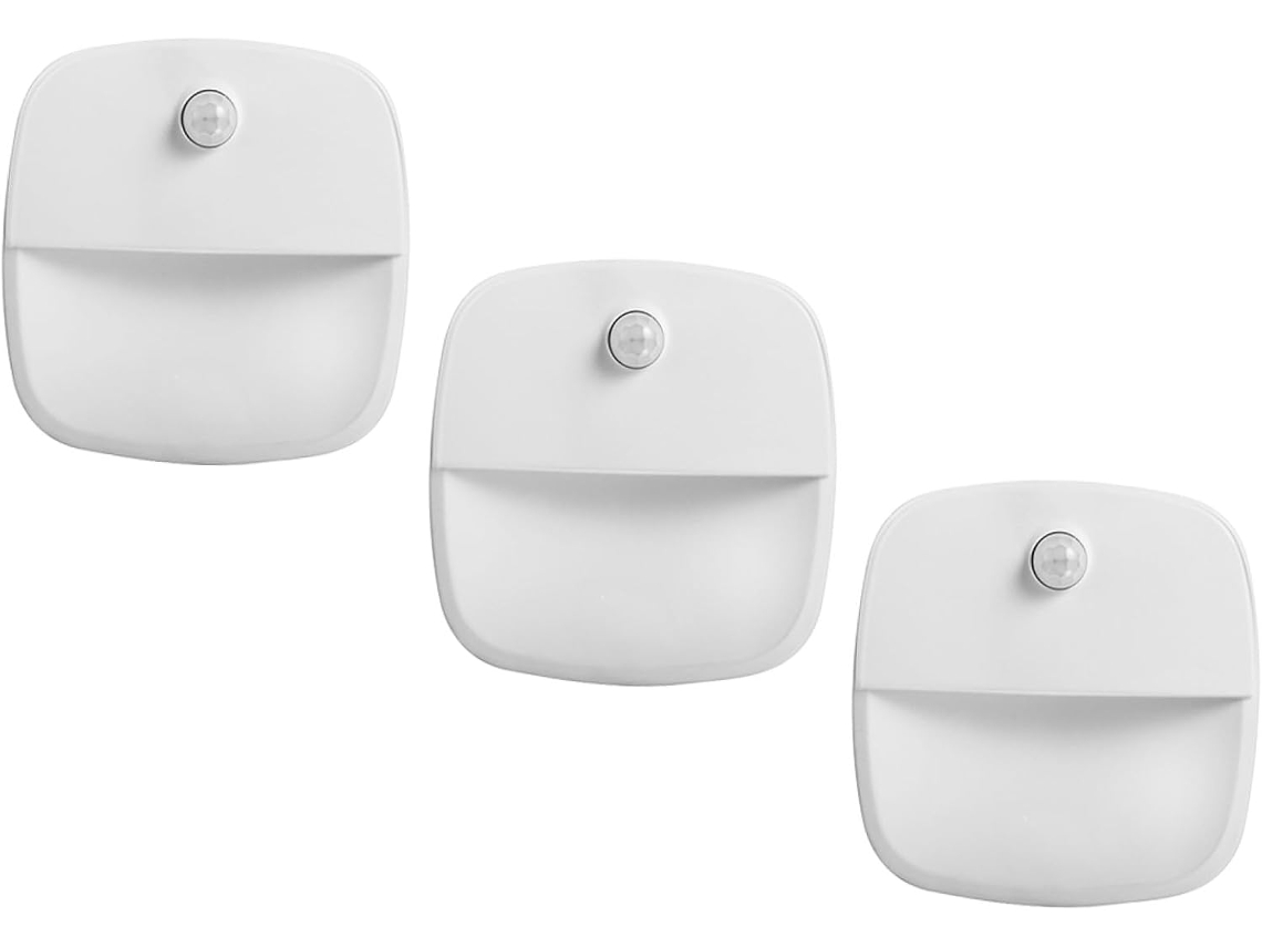 Conjunto De 3 Luzes Noturnas Led Inteligentes Com Sensor De Presença De Ângulo Amplo.