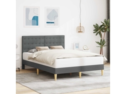 Vidaxl Estrutura Da Cama Cinzento-escuro 160 X 200 Cm Tecido