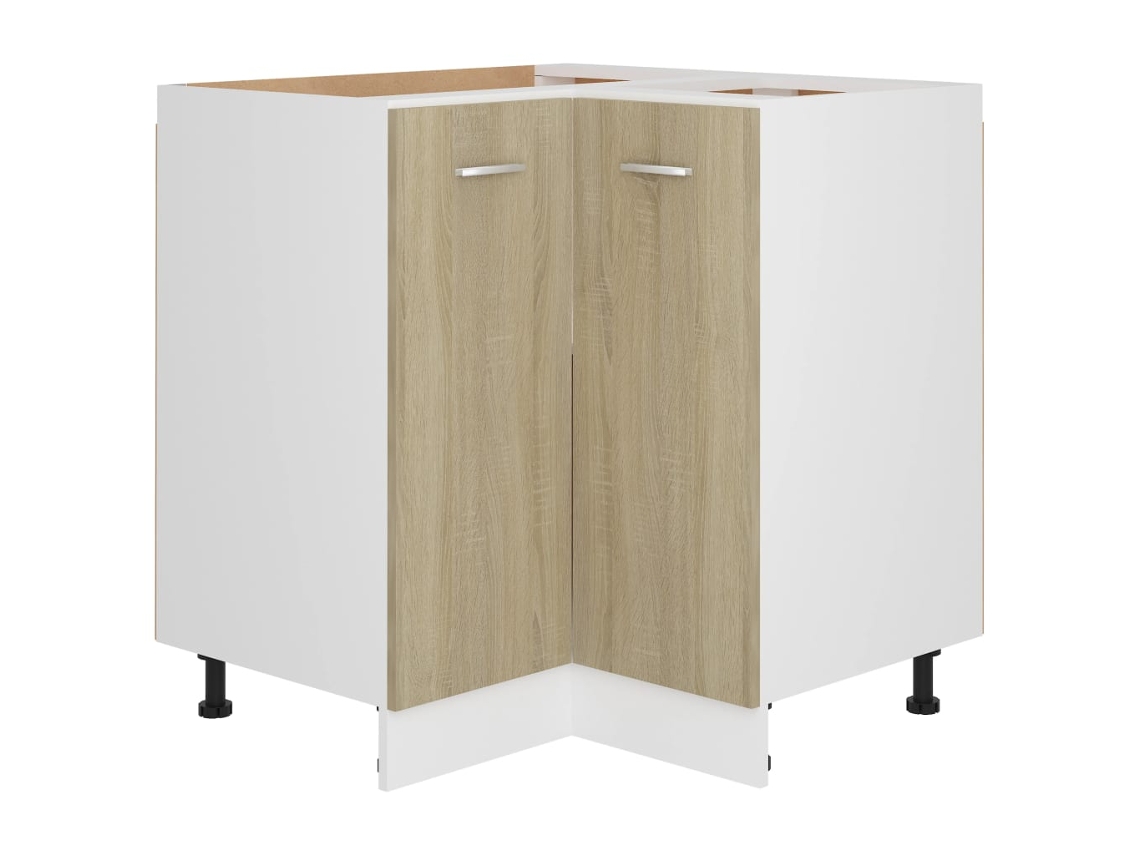 Corner Bottom Cabinet, Corner Bottom Cabinets Vidaxl Marrom Madeira Processada (n/a)
