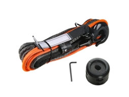Corda de Guincho 6,4 Mm X 15,2 M Cabo Sintético Resistência À Ruptura 44,5 Kn com Capa Protetora, Gancho Forjado, Correia Tração para Atv, Utv