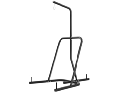 Suporte Saco De Boxe Para Com Estrutura De Aço Carga 60 Kg Para Bolas De Velocidade Treino Em Ginásio Casa 160x115x208 Cm Preto