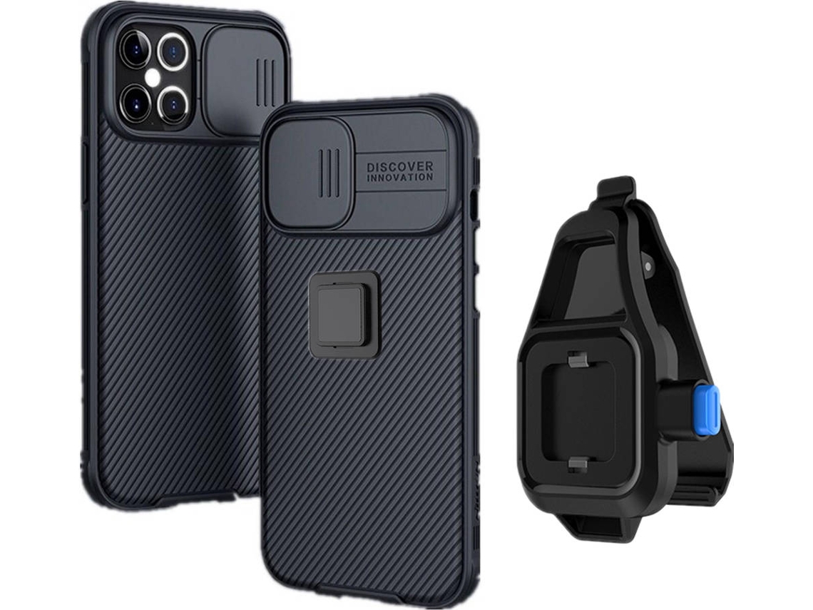 Capa iPhone 12 Pro Max Camshield com Suporte de Cintura Preto