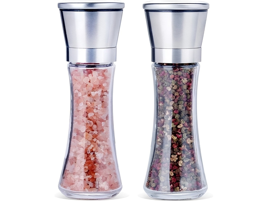 Conjunto de Moedor de Sal e Pimenta, 2 Pcs, Aço Inoxidável ZYBLSSBB
