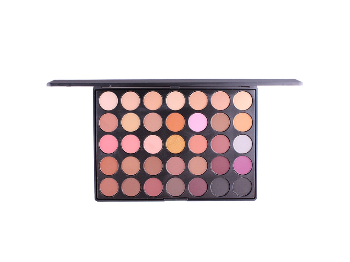 Paleta De Sombras De Olhos E Pó De Sobrancelha Matte 35 Cores - Longa Durabilidade, À Prova D'água E Suor