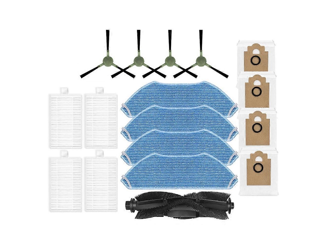 17pcs Principal Escova Lateral Hepa Filtro Pano Esfregão Saco Pó Para M2/plus/m2s Pro Aspirador Peças