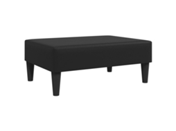 Footstool, Footstools Vidaxl Preto Couro Artificial (n/a)
