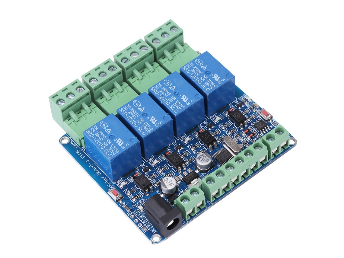 Módulo De Relé De 4 Canais Stm8s103f3 12v Dc