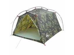 Conjunto 1 Tenda Túnel Vidaxl Verde Poliéster (2 Pessoas)